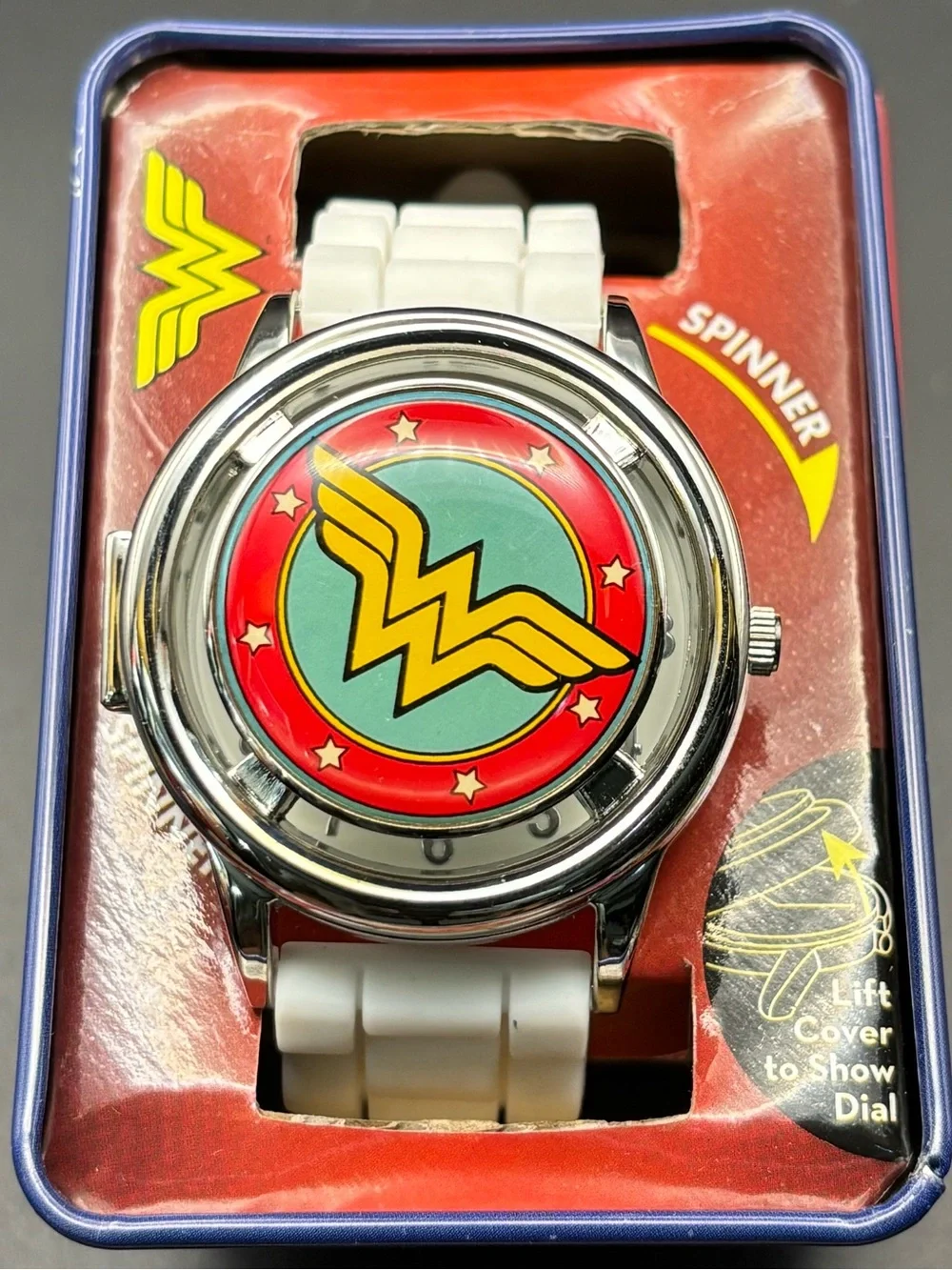 White Silicone Spinner Watch - Licensed Logo